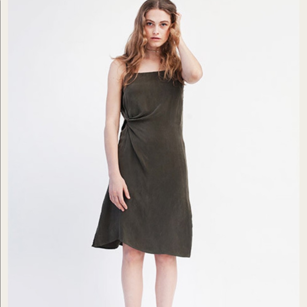 Objects Without Meaning Olive Twisted Lounge Dress - image 1